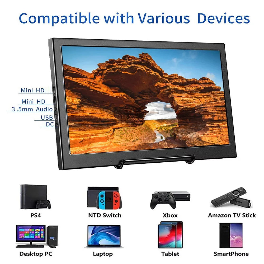 Dadypet Monitor,10 Thickness 17mm BUZHI Raspberry Pi Windows Monitor 1920X1080 IPS Display Monitor Windows 7 8 PS3 Display Thickness 17mm US IPS Panel 8 10 Thickness 7 8 10 HUIOP