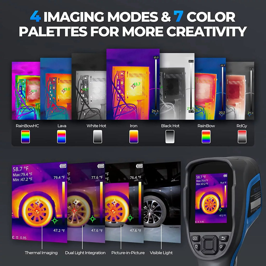 Thermal Imaging Camera TOPDON TC005 256 x 192 IR High Resolution Dual-Camera -4°F~1022°F Handheld Infrared Thermal Imager