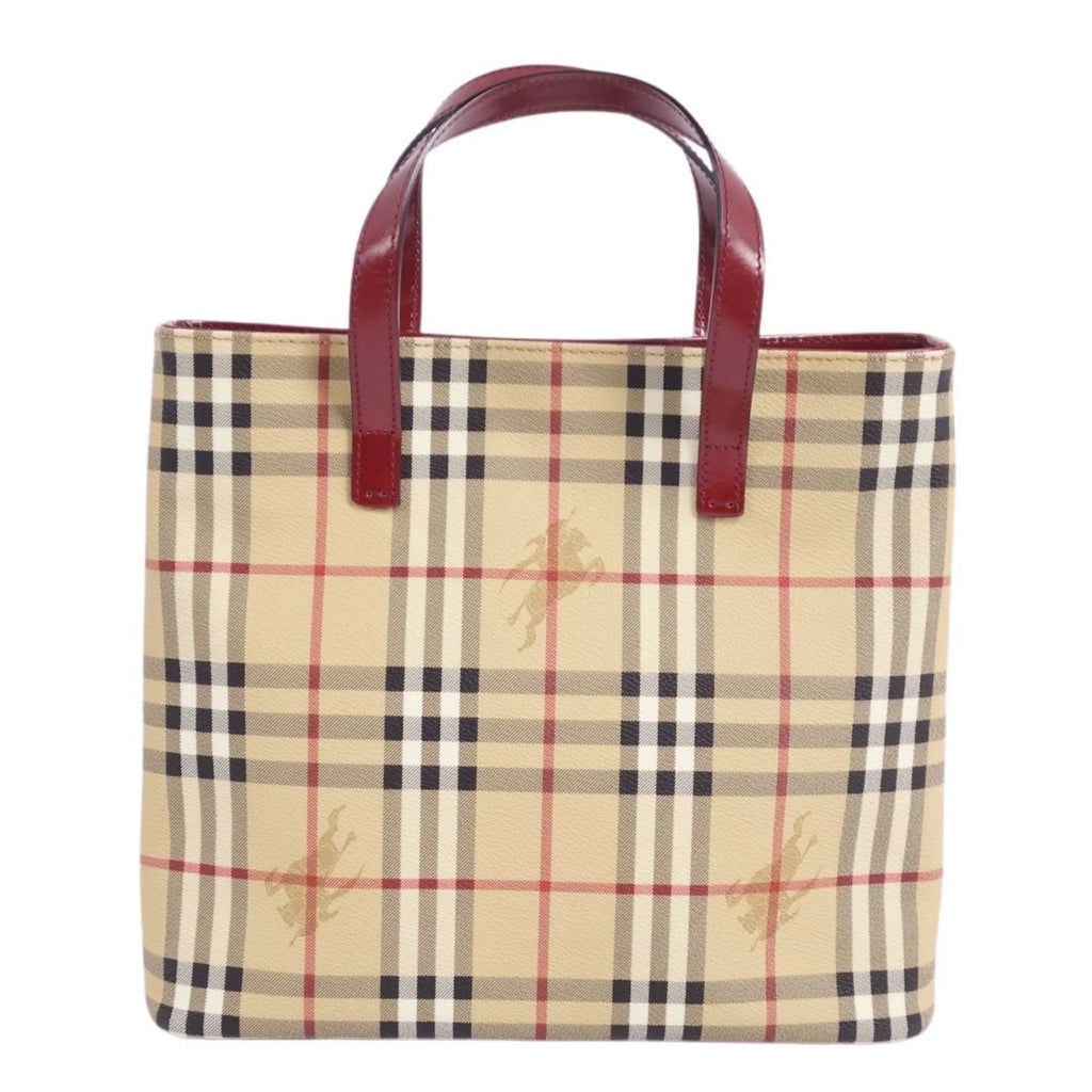 Pre-Owned Burberry London BURBERRY LONDON Handbag Tote Bag Check Pattern Ladies Brown (Good)