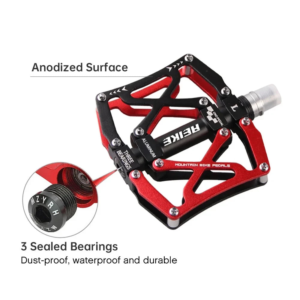 Aeike Mountain Bike Pedals Lightweight Aluminum Bicycle Pedals MTB Road Bike Cycling Pedals Platform