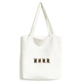 heart spade club q pattern tote canvas bag shopping satchel casual handbag