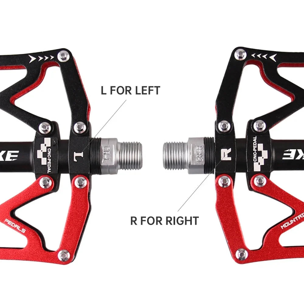 Aeike Mountain Bike Pedals Lightweight Aluminum Bicycle Pedals MTB Road Bike Cycling Pedals Platform