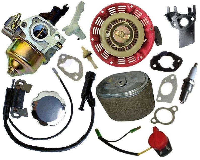NEW FITS HONDA GX390 RECOIL CARBURETOR IGNITION COIL SPARK PLUG AIR FILTER GAS CAP