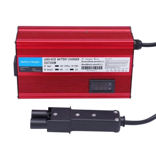 Golf Cart Battery Charger 48 Volt 12 Amp Barrel 2 Pin Plug Trickle Charging Mode