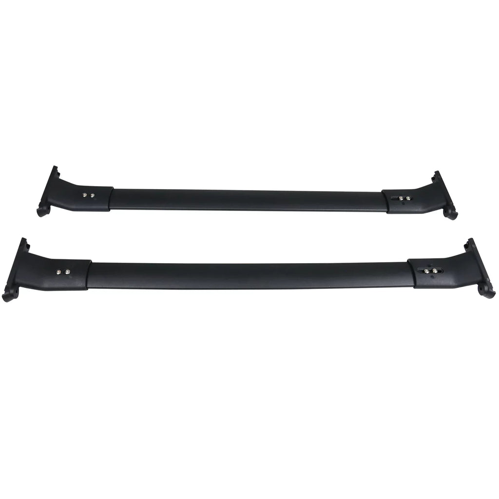 Ikon Motorsports Compatible with 13-16 Mazda CX-5 CX5 OE Style Cross Bar Roof Rack Black Aluminum