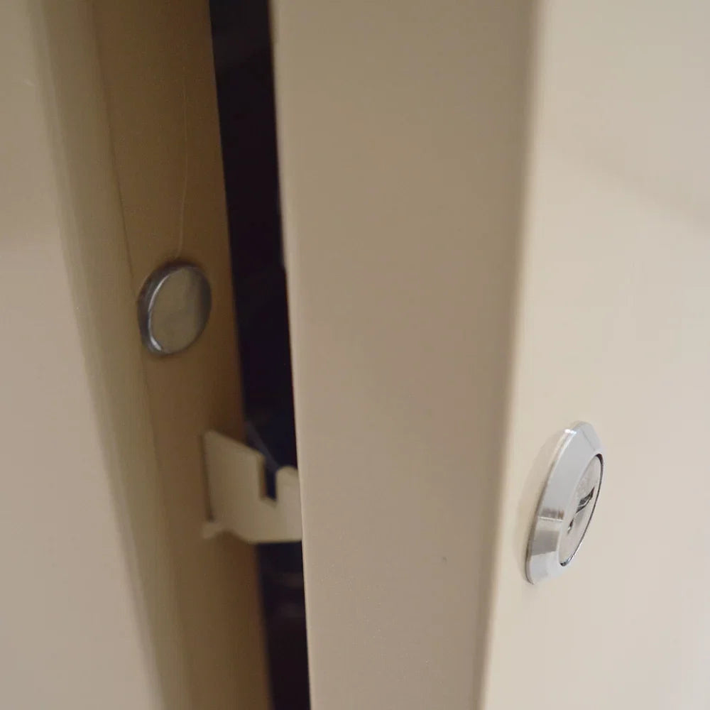TECHTONGDA 200 Hooks Wall Mount Lock Box Cabinet Storage Key Cabinet Key Organizer with Key Cards