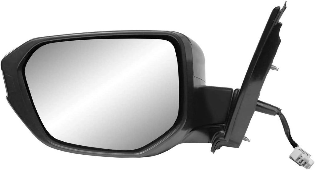 K-Source Driver Side Mirror for HONDA Civic Hatchback, (textured black w/PTM cover, foldaway), w/o turn signal, w/o camera, L, P(17-20) 63634H