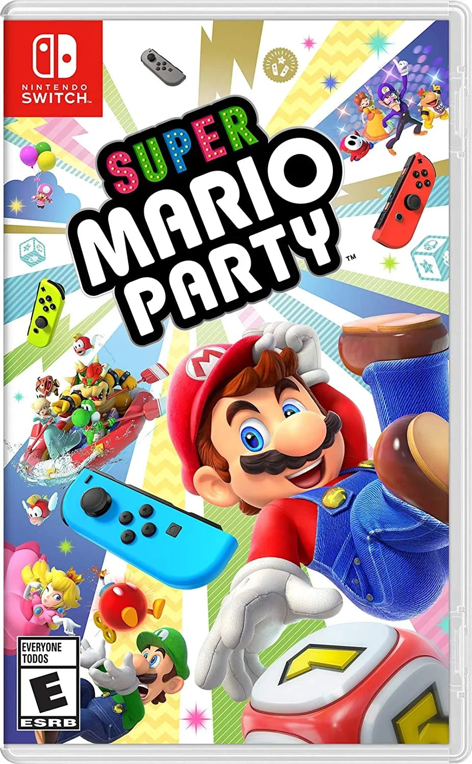 Nintendo Switch OLED Console White with Super Mario Party and Monitor Cleaning Cloth - Import with US Plug
