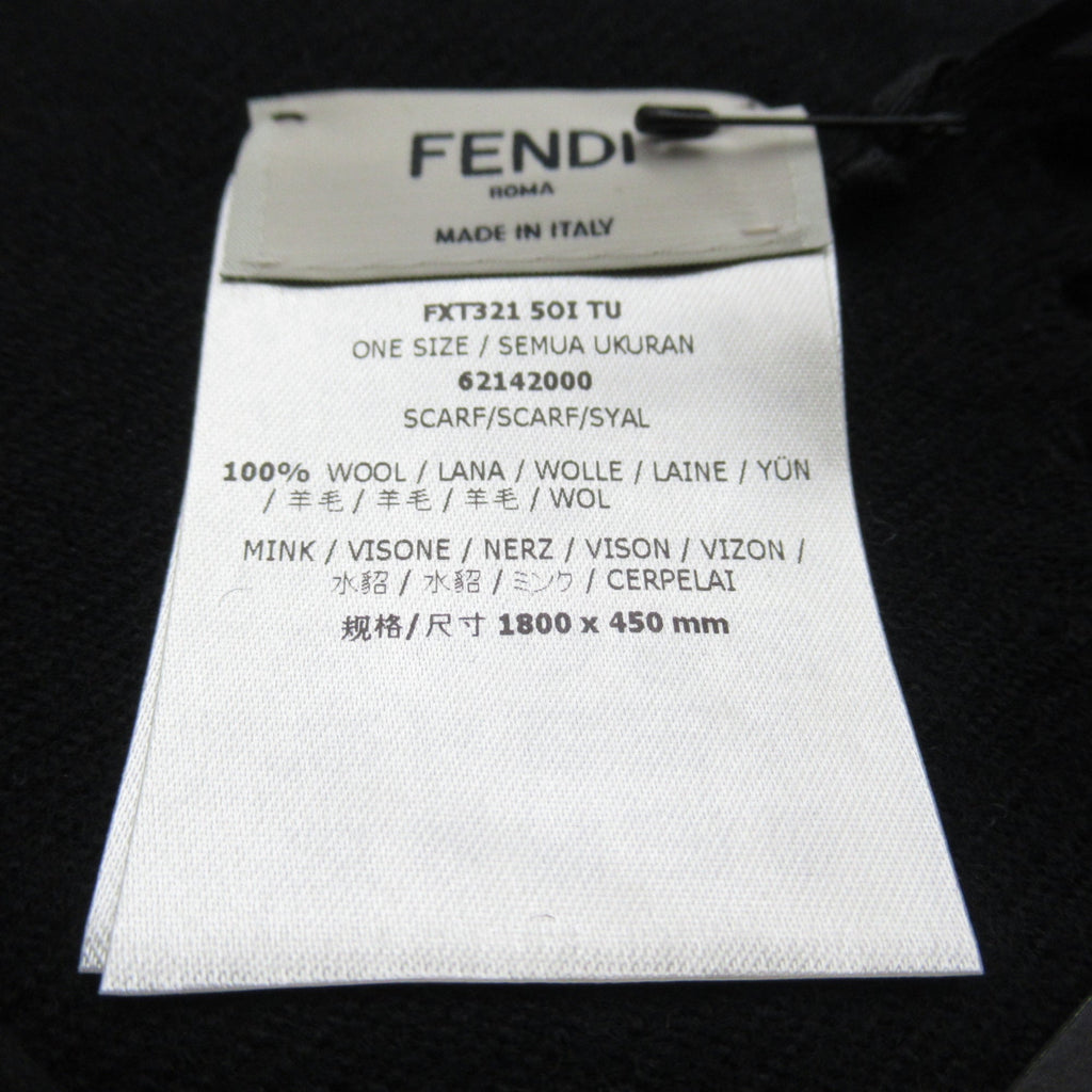 Pre-Owned FENDI Scarf Black FXT32150IF0QA1 (Like New)