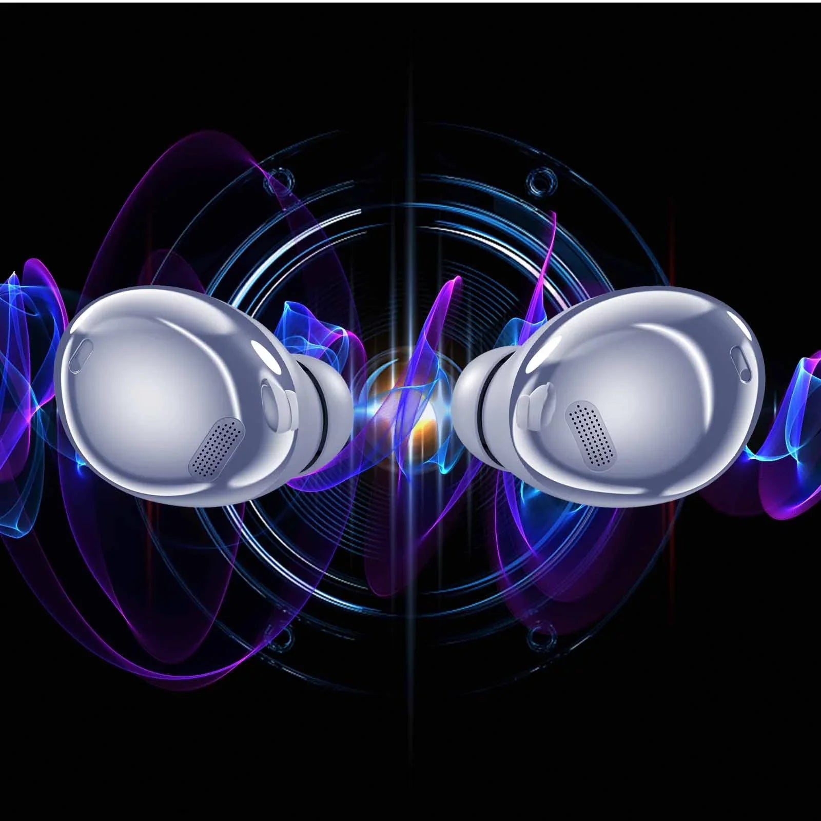 UrbanX Street Buds Pro True Bluetooth Wireless Earbuds For Xperia 1 With Active Noise Cancelling (Wireless Charging Case Included) Purple