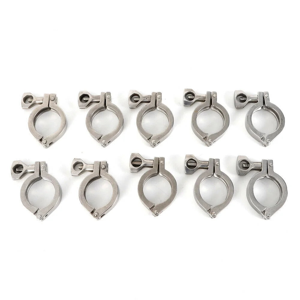 10PCS Stainless Steel Quick-loading Clamp for Machine Tools，Ships, Sewage Treatment Liquid Oil Gas for Soft or Hard Tube Links