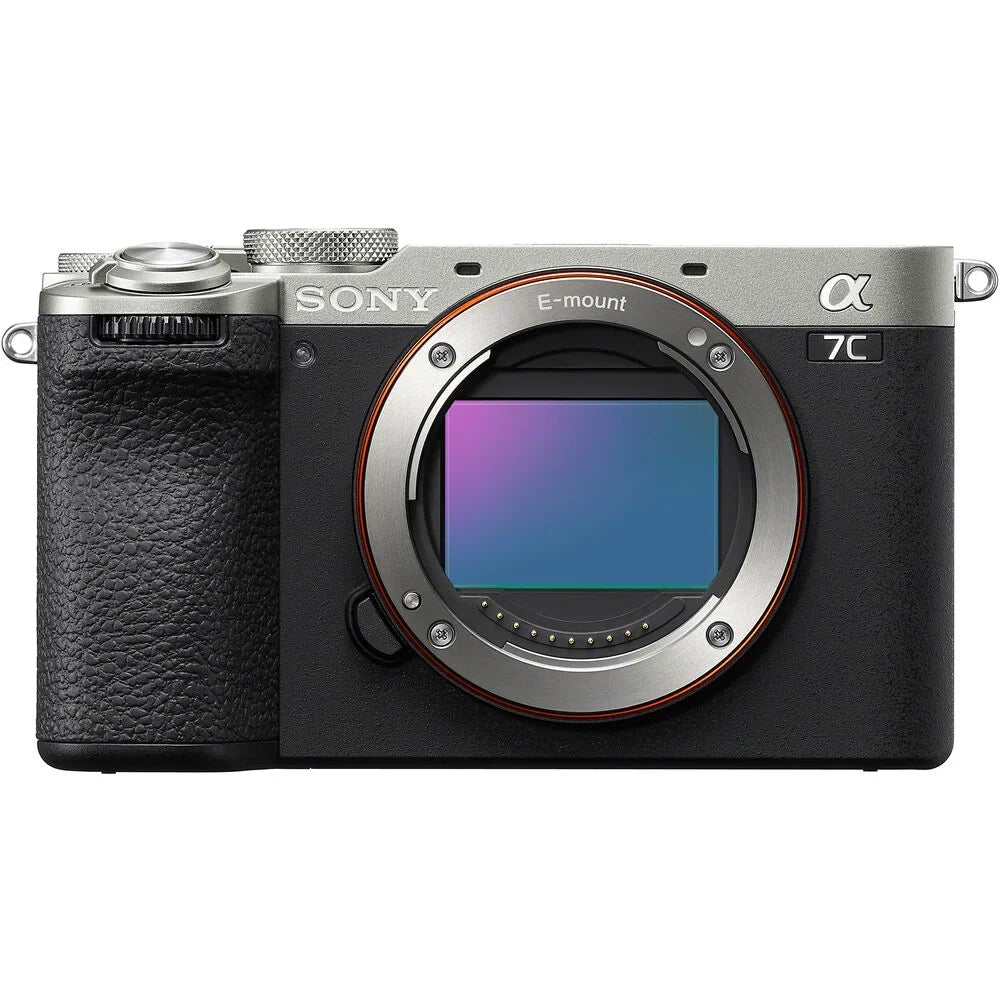 a7C II Full Frame Mirrorless Interchangeable Lens Camera Body Silver ILCE-7CM2/S Bundle with Deco Gear Photography Bag Case + Extra Battery + Dual Charger + Tripod + Software Kit & Accessories