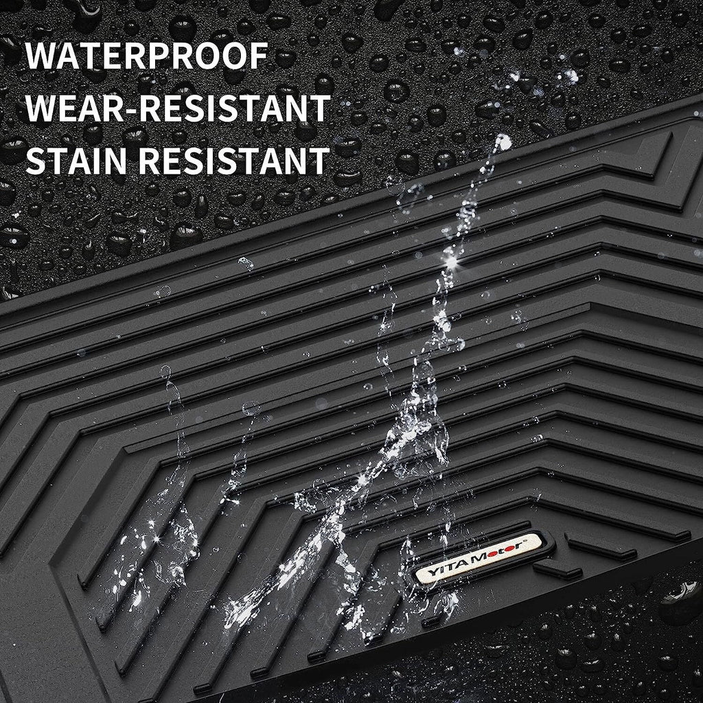Ledkingdomus Floor Mats for 2020-2023 Tesla Model Y Rear Trunk Mat All Weather Black