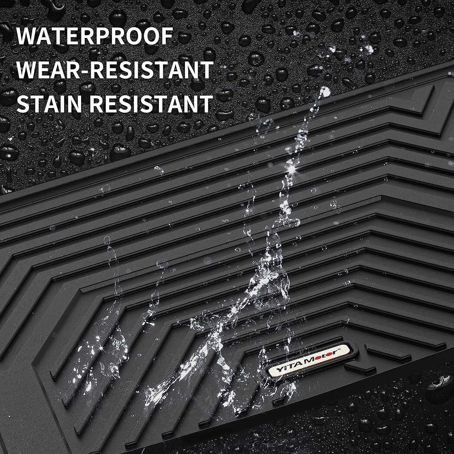 Ledkingdomus Floor Mats for 2020-2023 Tesla Model Y Rear Trunk Mat All Weather Black