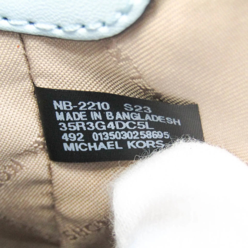 Pre-Owned Michael Kors DOVER 35R3G4DC5L Women's Leather Shoulder Bag Light Blue (Good)