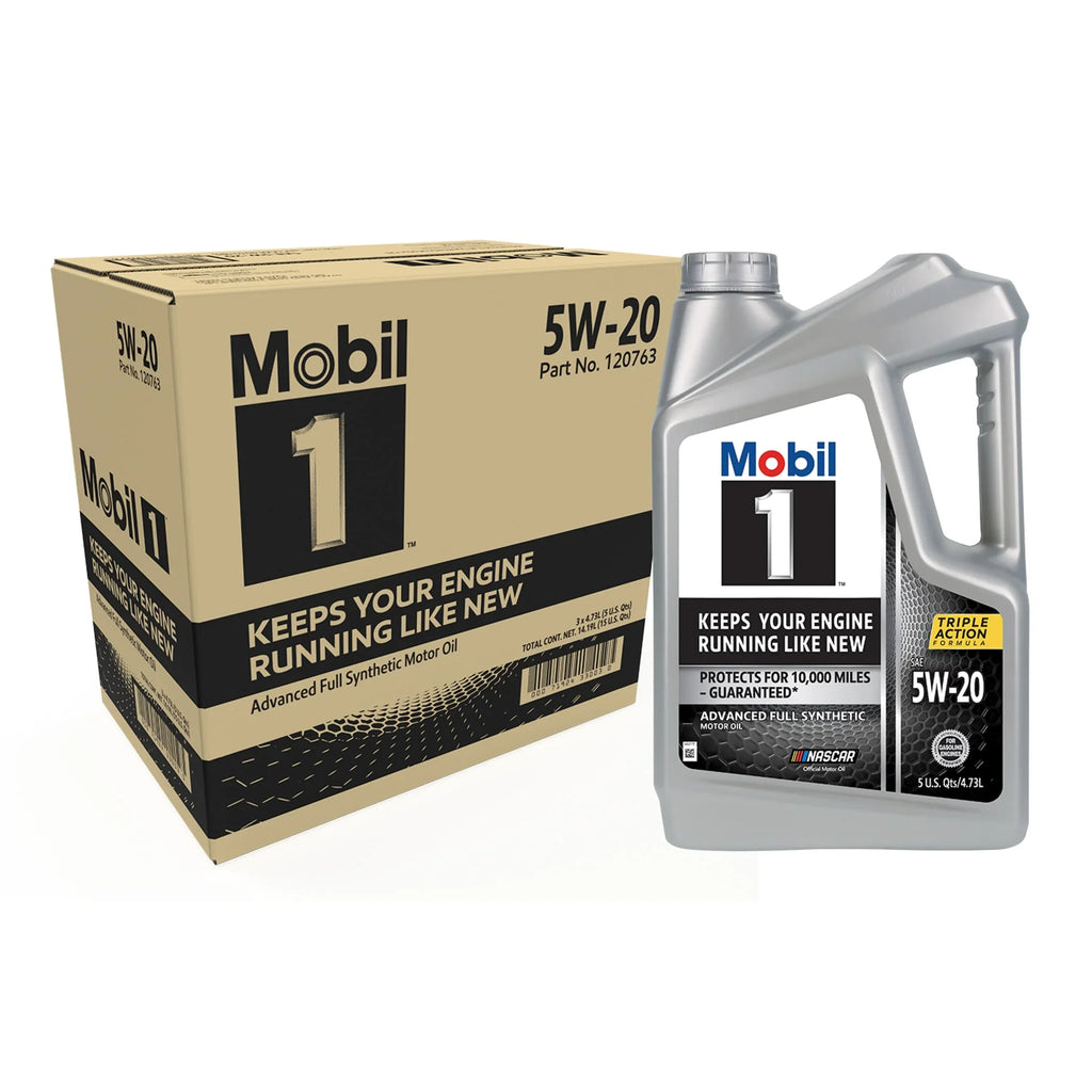 Mobil 1 Advanced Full Synthetic Motor Oil 5W-20, 5 Quart (Pack of 3)