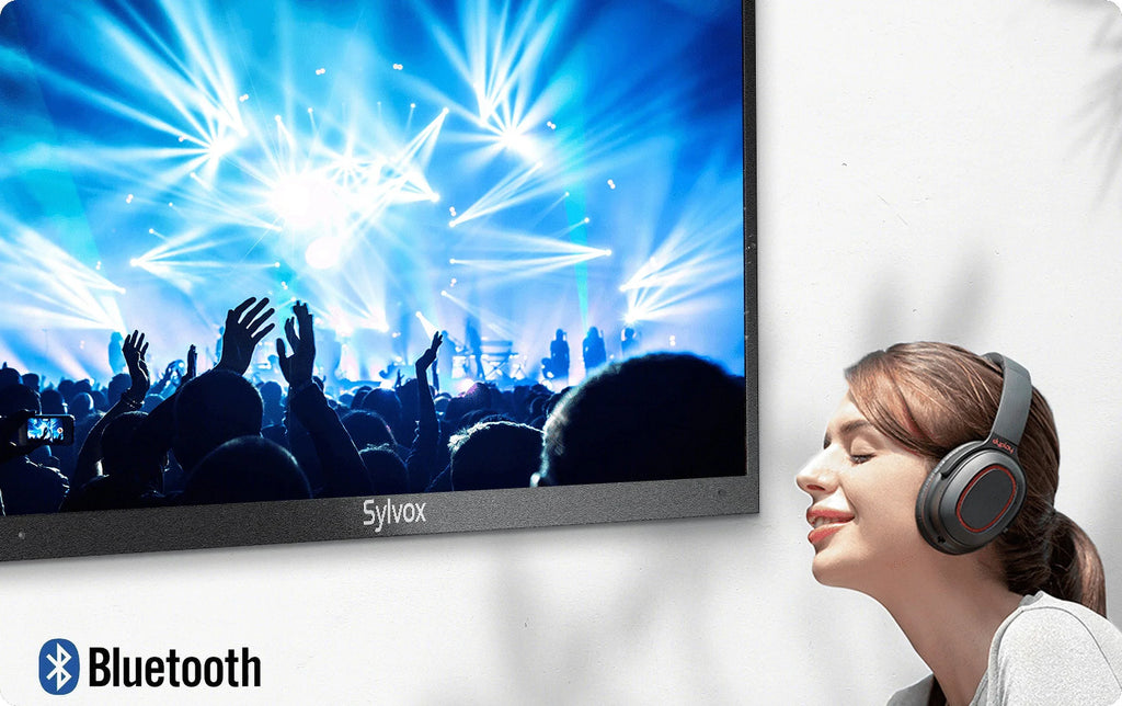 Restored SYLVOX Outdoor TV, 55" Full Sun Outdoor Smart TV, 2000nits 4K UHD High Brightness, IP55 Liquid Outside Television Built-in APP, Support WiFi Bluetooth Pool Series (Refurbished)