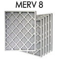 25x25x1 MERV 8 Pleated Air Filter 6PK | 24.75x24.75x.75 - Actual Size