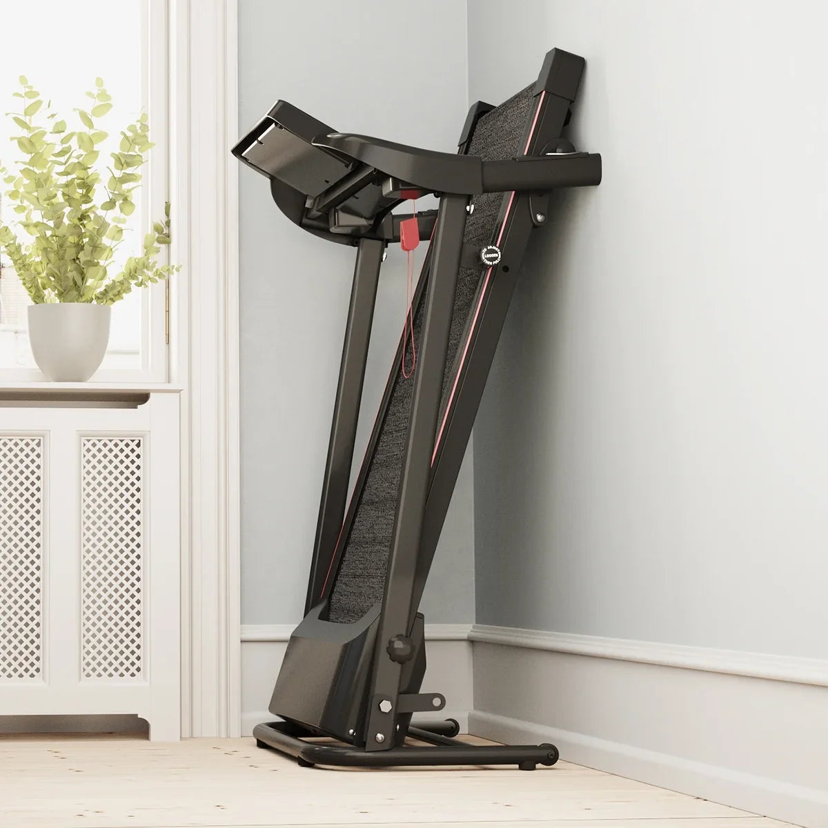 Max 2.5HP Folding Treadmill - Foldable Home Fitness Equipment with LCD for Walking & Running - Cardio Exercise Machine - 12 Training Mode - Bluetooth Connectivity