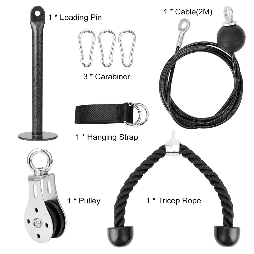 Lixada Fitness DIY Pulley Cable Machine Attachment System Loading Pin Lifting Arm Biceps Triceps Blaster Hand Strength Training Equipment