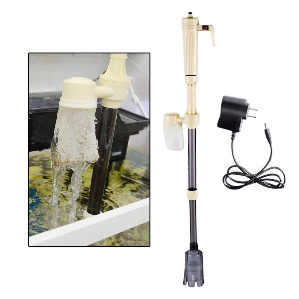 Automatic Gravel Cleaner, Electric Aquarium Cleaner Fluid Filter, Aquarium Vacuum Gravel Cleaner for Medium and Large Tanks