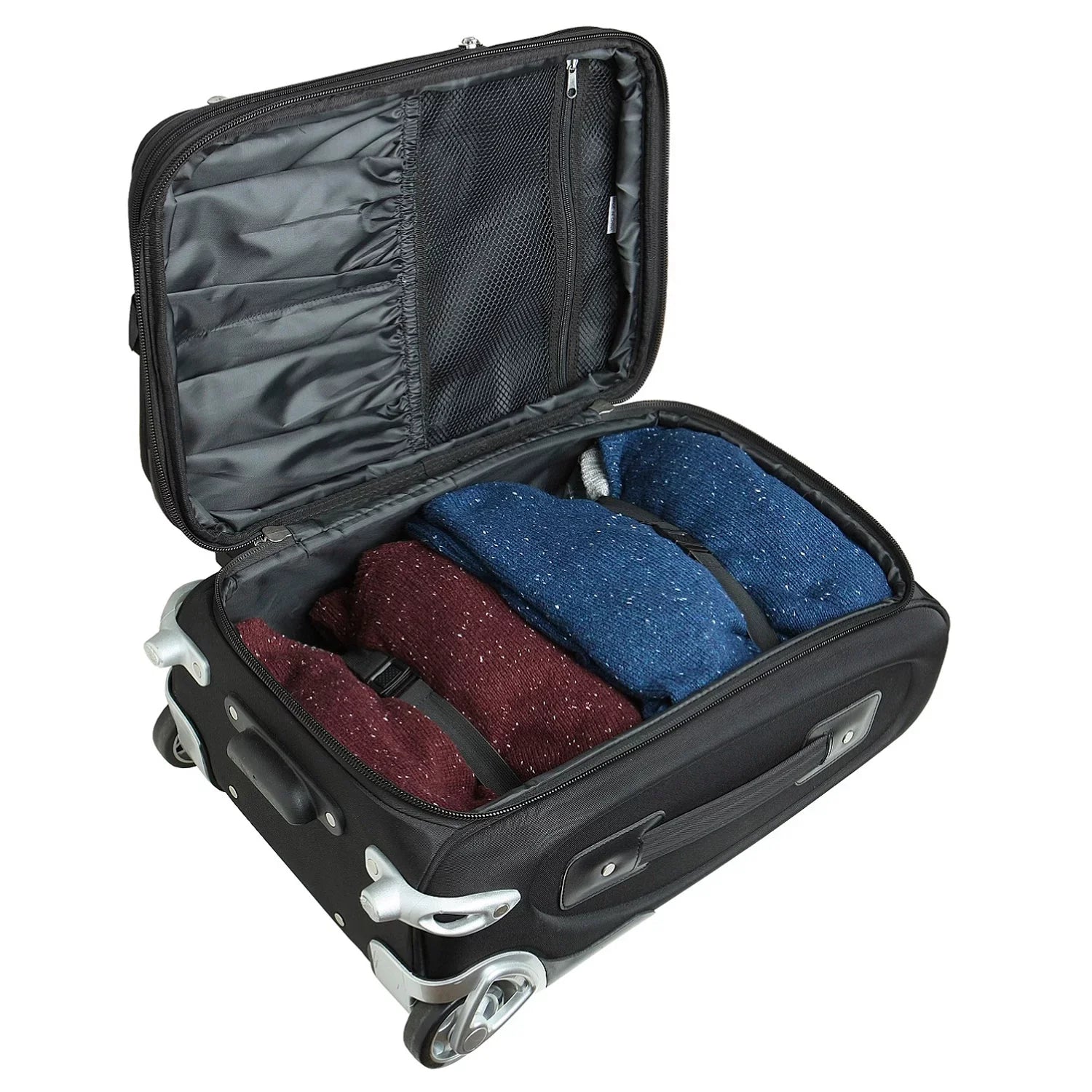MOJO Black Texas Longhorns 21" Softside Rolling Carry-On Suitcase