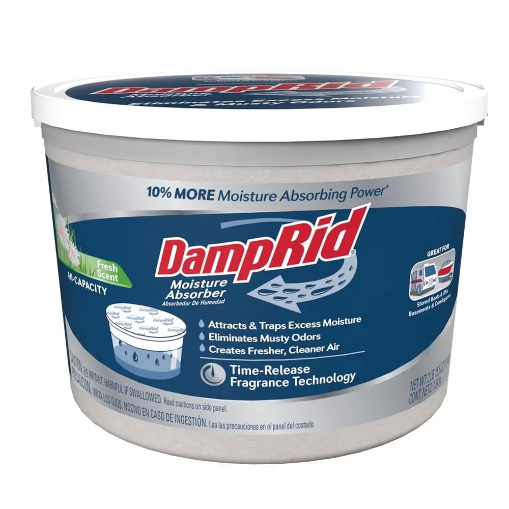 DampRid 2 lb. 15.5 oz. Hi-Capacity Moisture Absorber Bucket, Fresh Scent (Pack of 2)