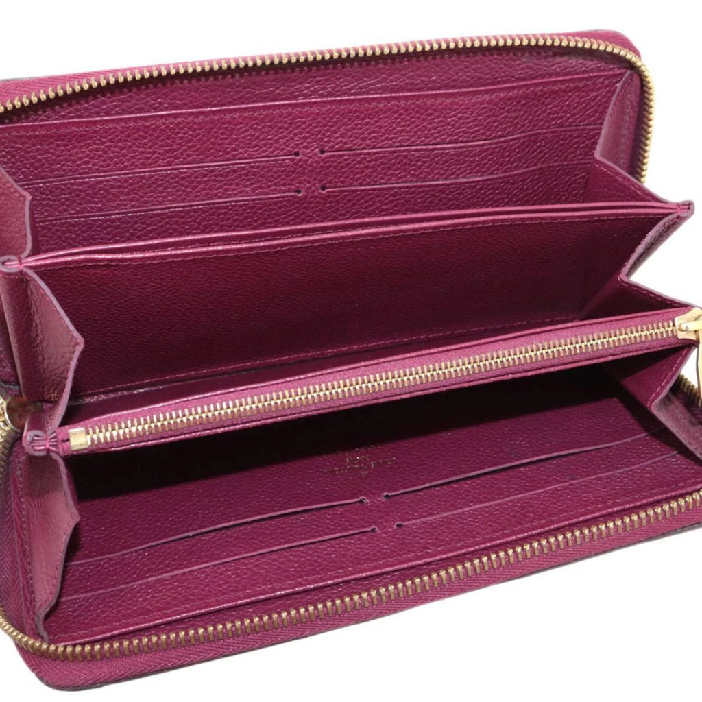 Pre-Owned LOUIS VUITTON Louis Vuitton Zippy Wallet Long Monogram Amplant Cherry Berry M68571 (Fair)