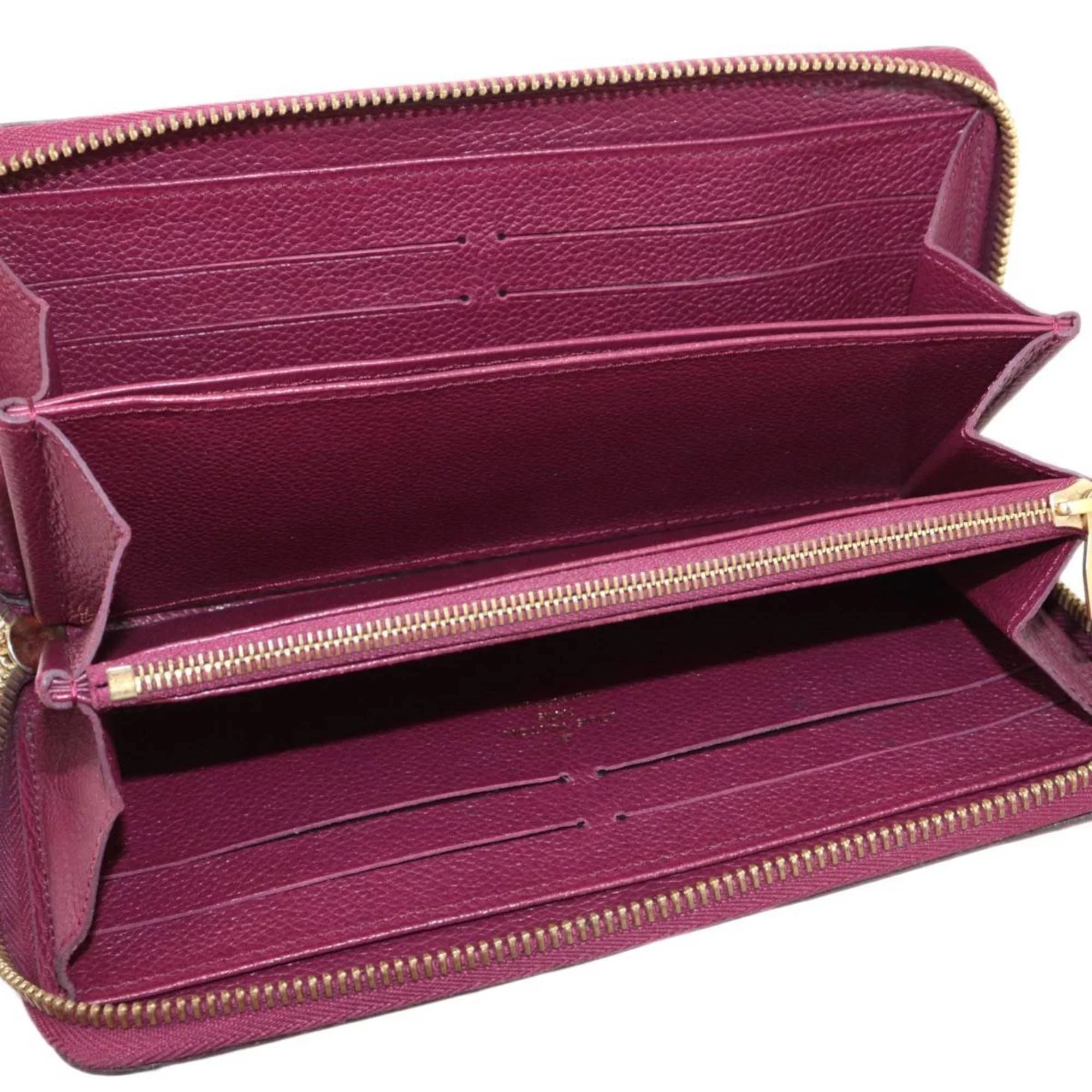 Pre-Owned LOUIS VUITTON Louis Vuitton Zippy Wallet Long Monogram Amplant Cherry Berry M68571 (Fair)