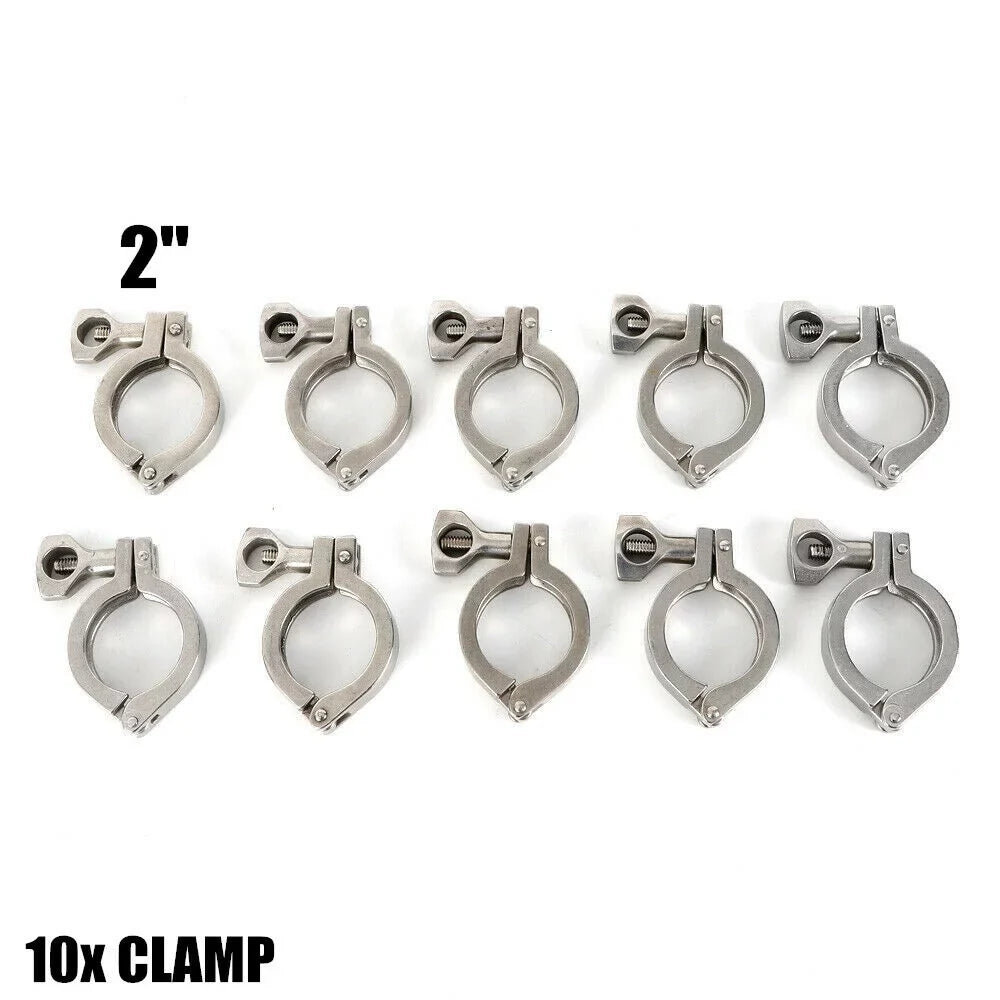 10PCS Stainless Steel Quick-loading Clamp for Machine Tools，Ships, Sewage Treatment Liquid Oil Gas for Soft or Hard Tube Links
