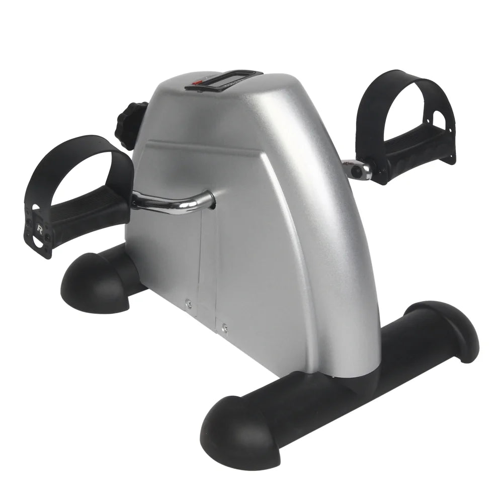 Ktaxon Portable Mini Bike Desk Exercise, Home Office Mini Peddle Bike with LCD Display 220 lb Maximum Weight (Silver)