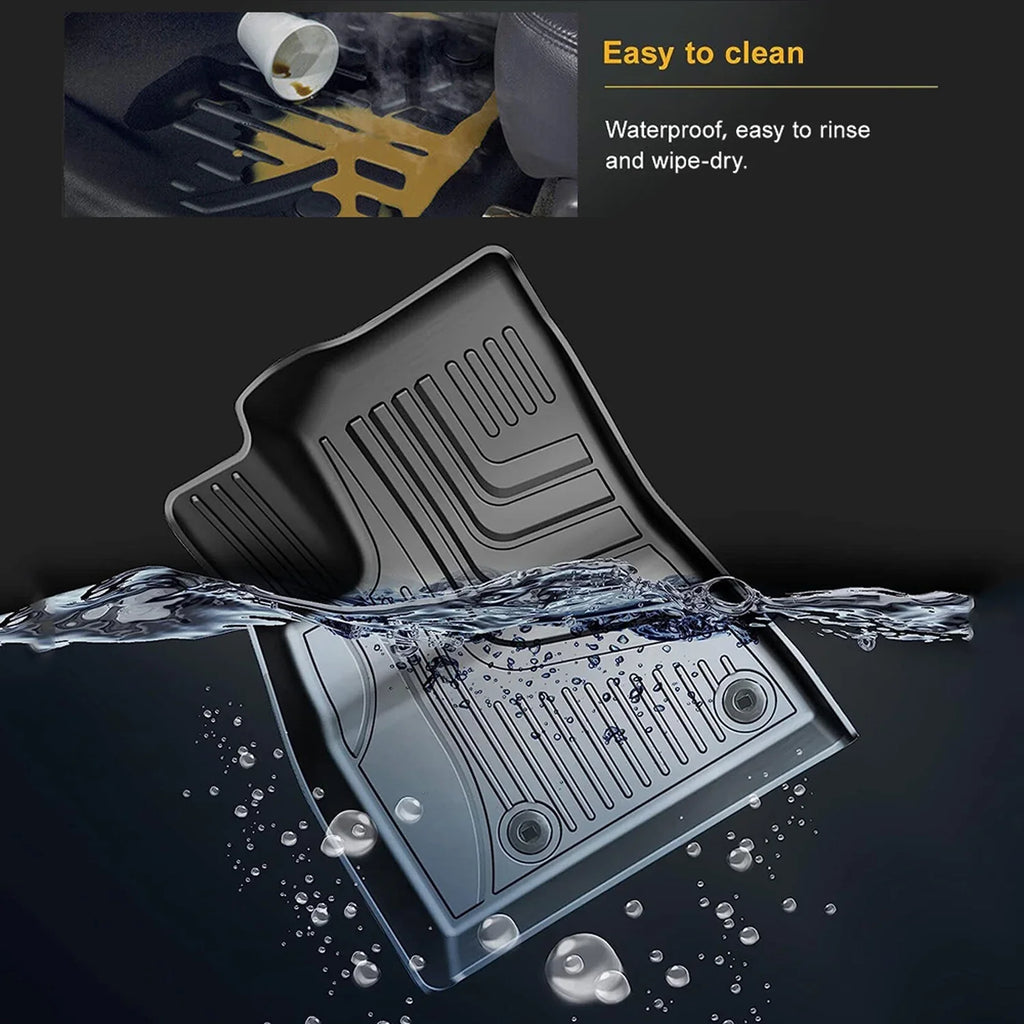 AOMSAZTO Automotive Car Floor Mats for Jeep Compass 2017 2018 2019 2020 2021 2022 2023, All Weather Floor Liners Include 1st & 2nd Row (Not Fit 2017 Single Driver-Side Floor Hook Model)