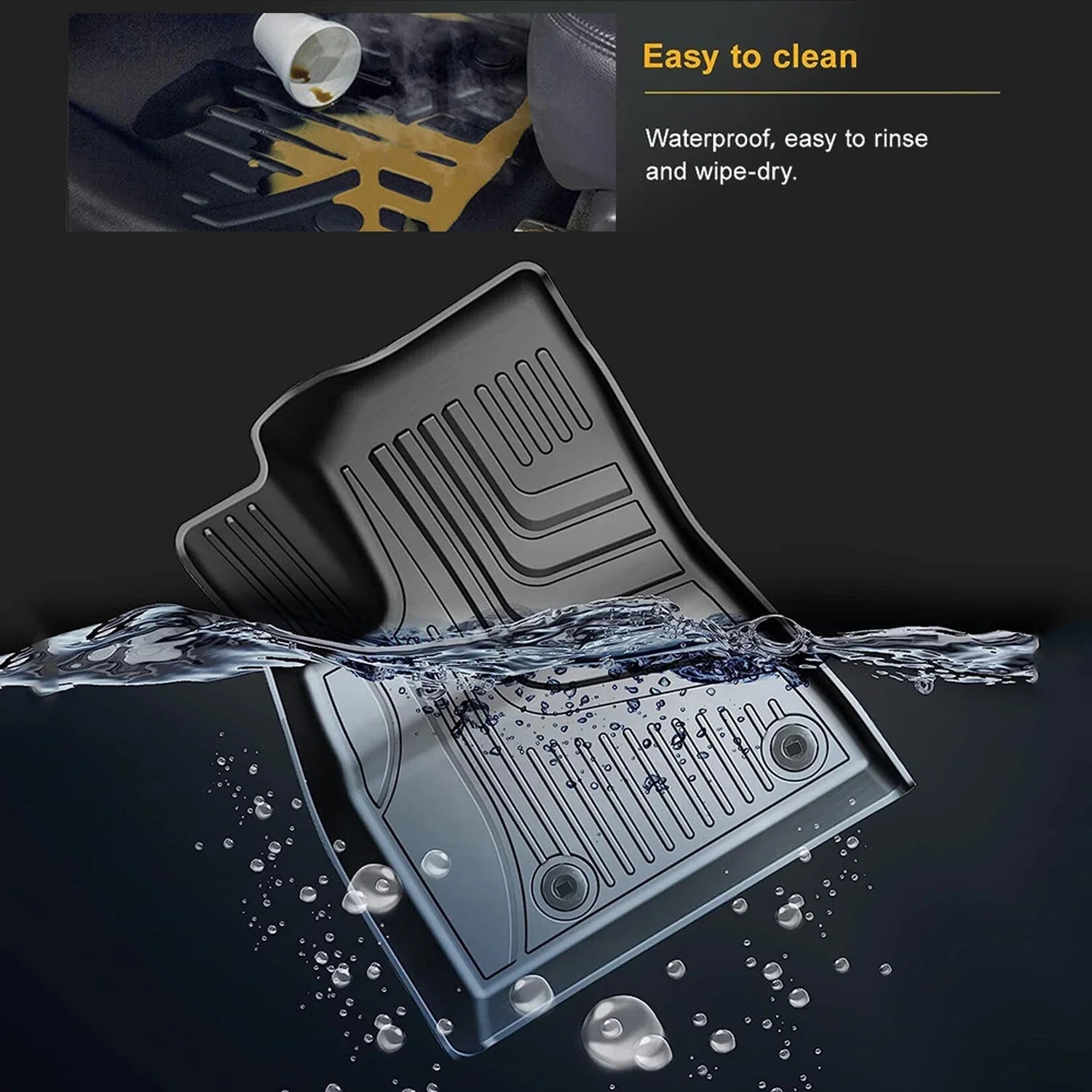 AOMSAZTO Automotive Car Floor Mats for Jeep Compass 2017 2018 2019 2020 2021 2022 2023, All Weather Floor Liners Include 1st & 2nd Row (Not Fit 2017 Single Driver-Side Floor Hook Model)
