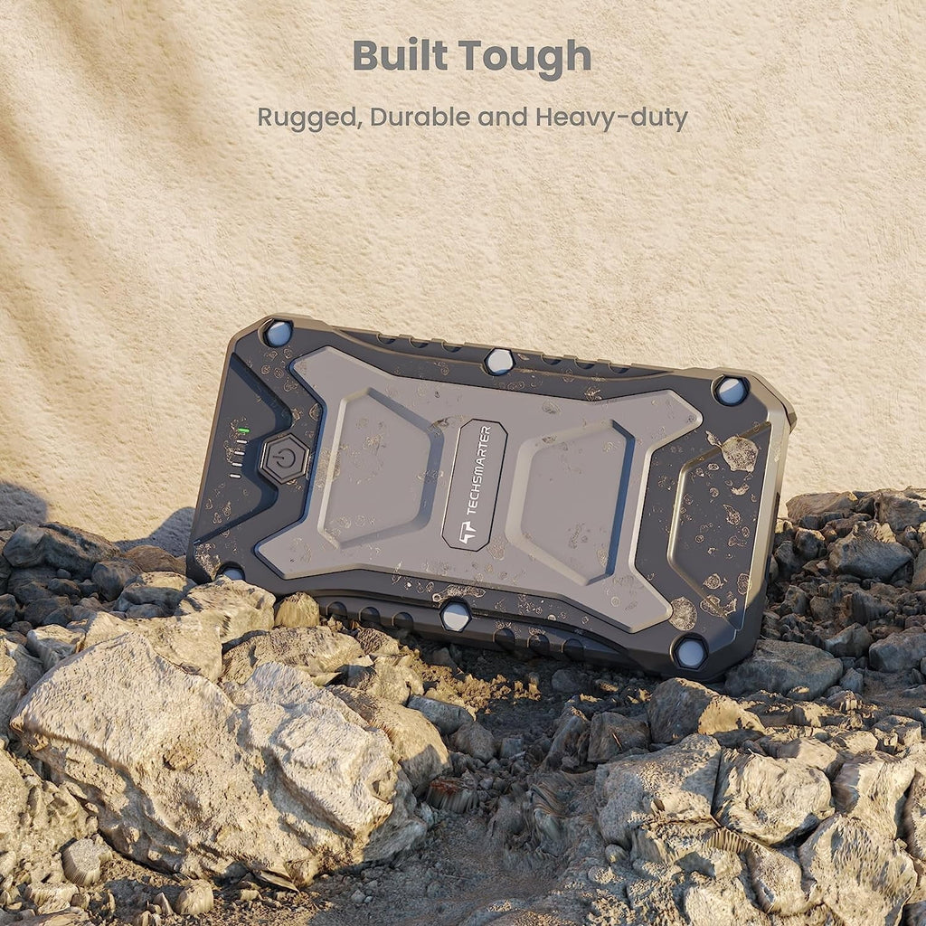 TECHSMARTER 30000mAh 65W USB-C PD Rugged and Liquid 15W Wireless Charging Portable Charger. Power Bank Compatible with iPhone 15, 14, 13, iPad, MacBook, S23, S22, S21, Androids, , Pixel