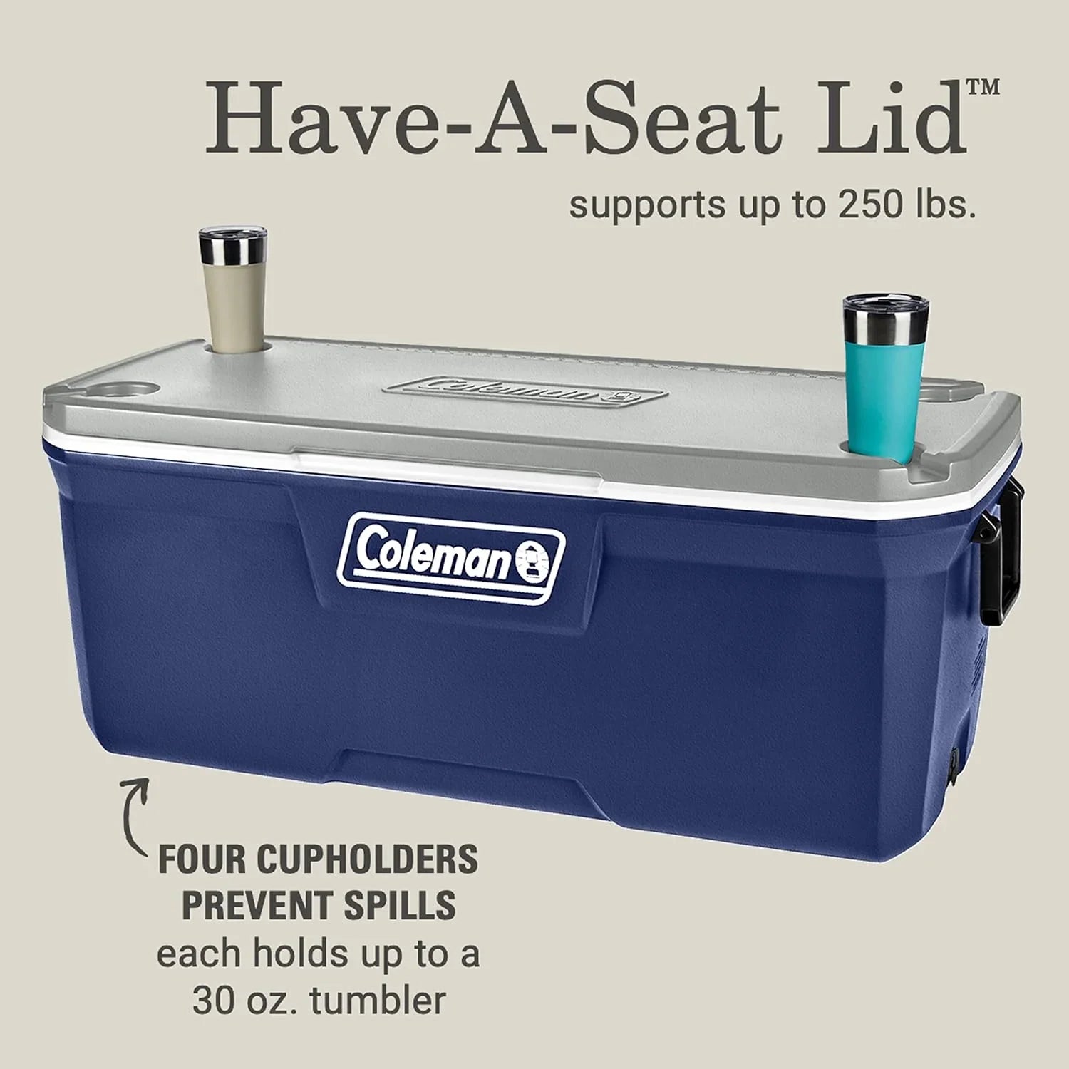 YANPO 316 Series Insulated Portable Cooler with Heavy Duty Handles, Leak-Proof Outdoor Hard Cooler Keeps Ice for up to 5 Days, Great for Beach, Camping, Tailgating, Sports, & More