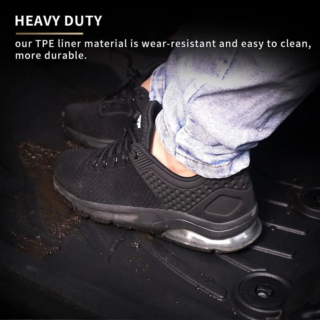 AOMSAZTO Automotive Car Floor Mats for Jeep Compass 2017 2018 2019 2020 2021 2022 2023, All Weather Floor Liners Include 1st & 2nd Row (Not Fit 2017 Single Driver-Side Floor Hook Model)