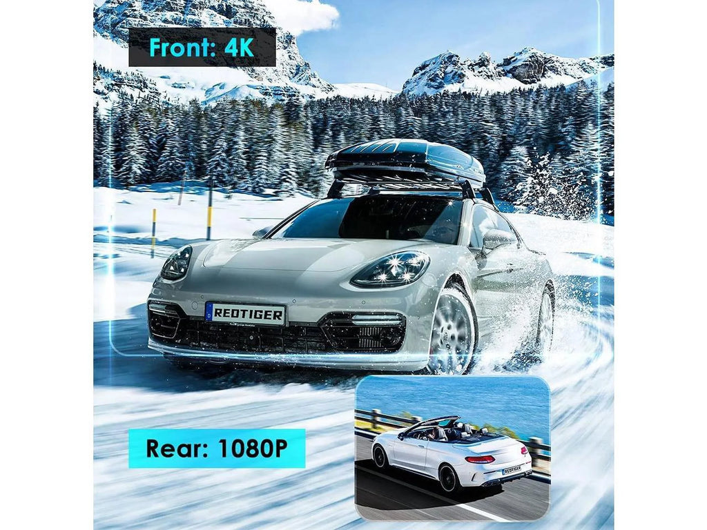 4K Mirror Dash Cam Backup Camera,12" IPS Full Touch Display Rearview Mirror for Cars with Sensor,Night Vision,GPS Tracking, Parking Assistance/Monitor