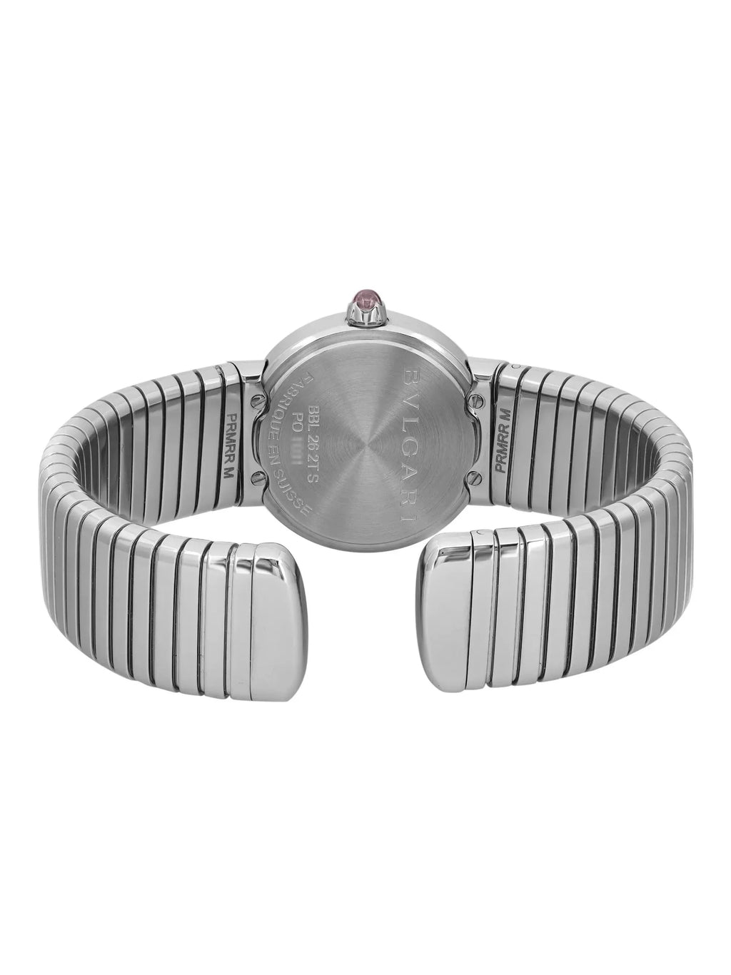 New Bvlgari Bulgari 26mm Steel Diamond Black Dial Ladies Quartz Watch 102145