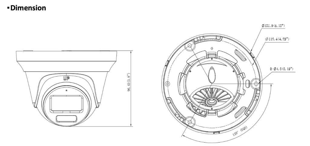 LTS CMHT1782W-28CF HD-TVI 8MP/4K 247 Full Color 2.8mm WDR 131ft LED Turret Camera LTCMHT1782W-28CF