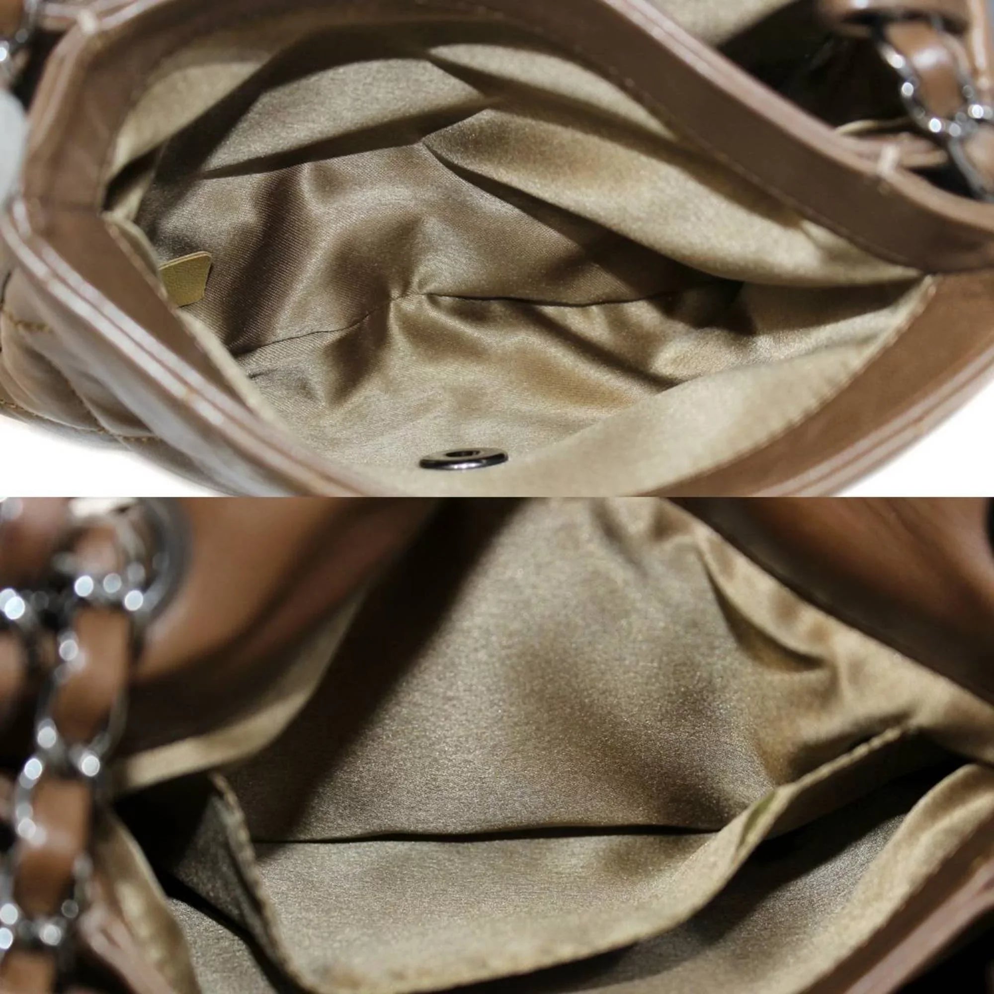 Pre-Owned CHANEL Chanel chain shoulder bag matelasse dark brown 15357745 (Good)