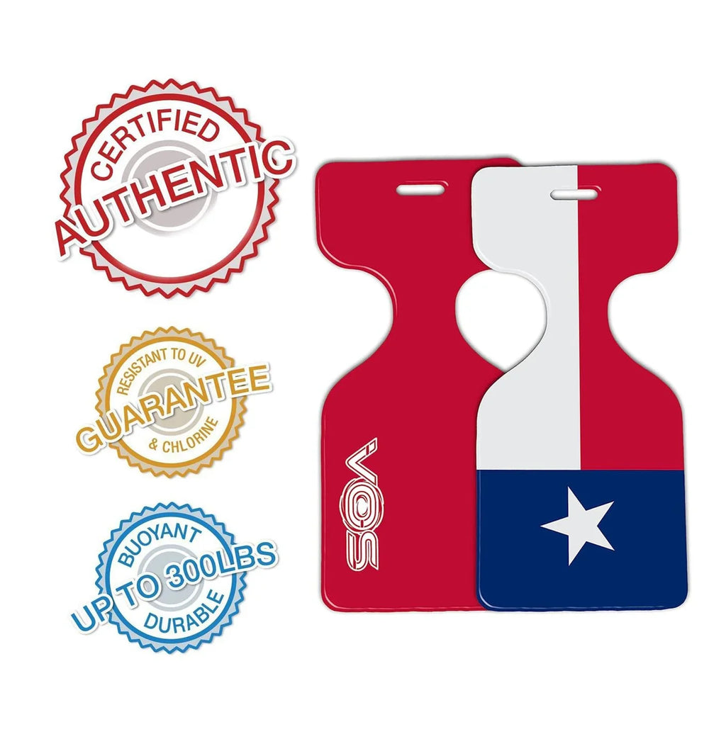 VOS Phoenix Graphic Printed Saddle Effusion Liquid Floats for Adults and Kids - (Lone Star, 2 Pack) |UV Resistant & Ultra Buoyant, Comfortable Floating Seats for Pool, Beaches, Lakes, Liquid Parks