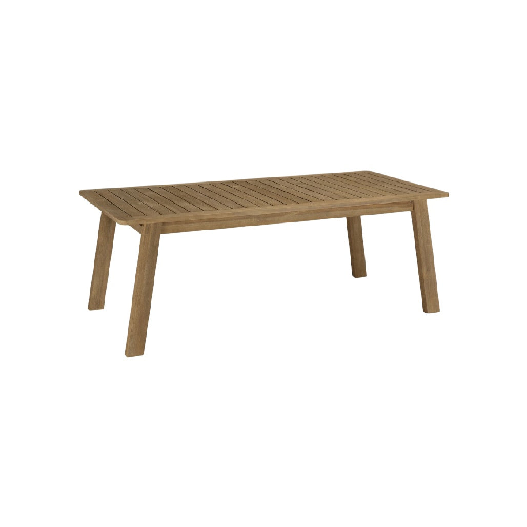 Tavolo da Giardino in Legno Massello con Superficie Strutturata