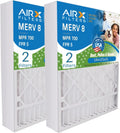 16X25x4 Air Filter MERV 8 Compatible FC100A1029 EXPXXFIL0016 Furnace Filter 2 Pack