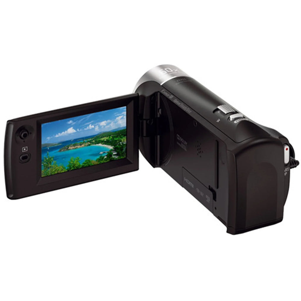 HDR-CX405 HD Handycam Camcorder Video Recording with 32GB Micro SD Memory Card + Case + Tripod + ZeeTech Accessory Bundle