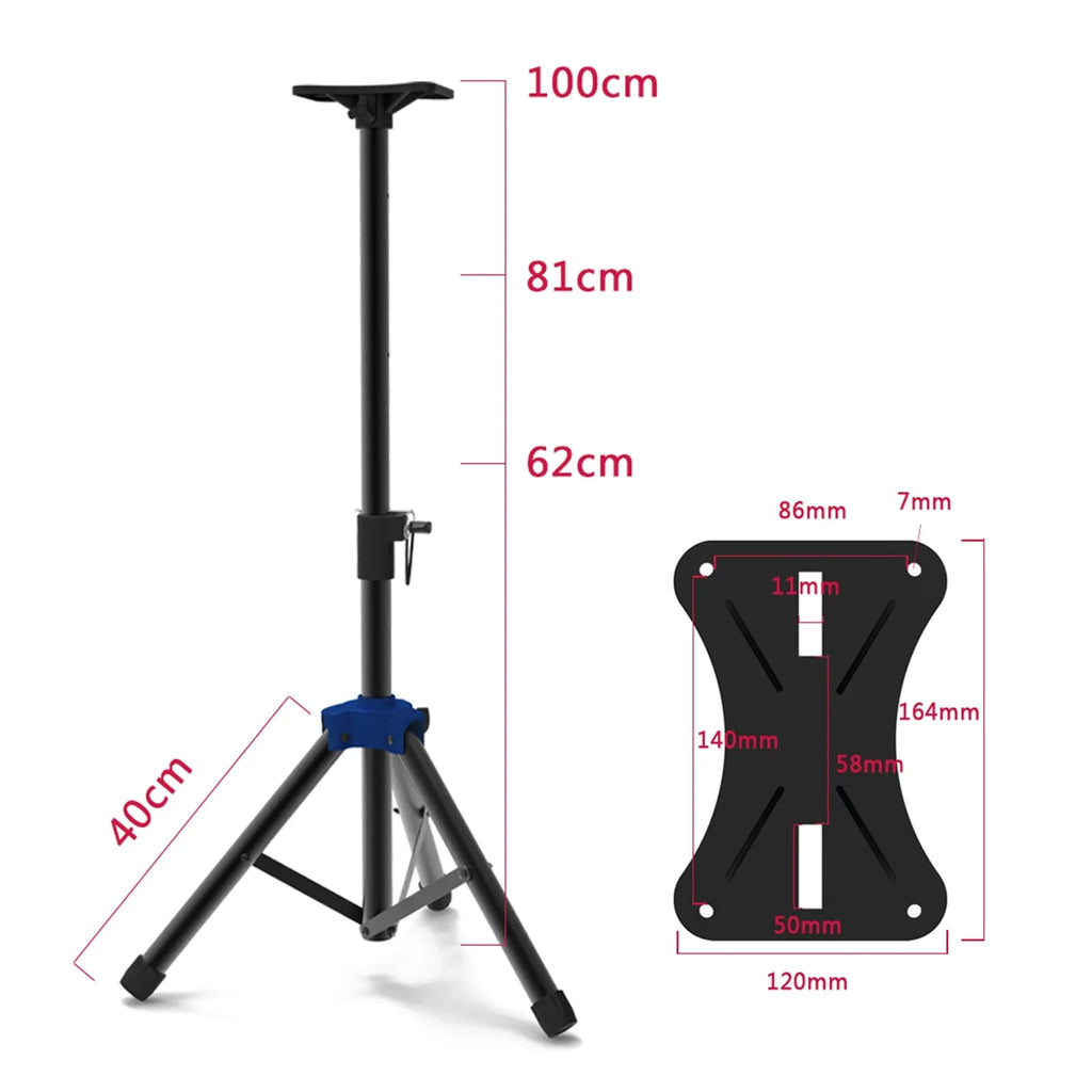 Bisofice Speaker Stand for Studio Speaker, Adjustable Height Tripod Stand with Non slip Base, Heavy Duty Bracket for Surround Sound Efficiency
