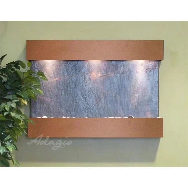 Adagio RCS5011 Reflection Creek Brass Vein Black Featherstone Wall Fountain