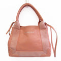 Pre-Owned Balenciaga Navy Cabas XS 390346 Women's Canvas,Leather Handbag,Shoulder Bag Light Pink (Good)