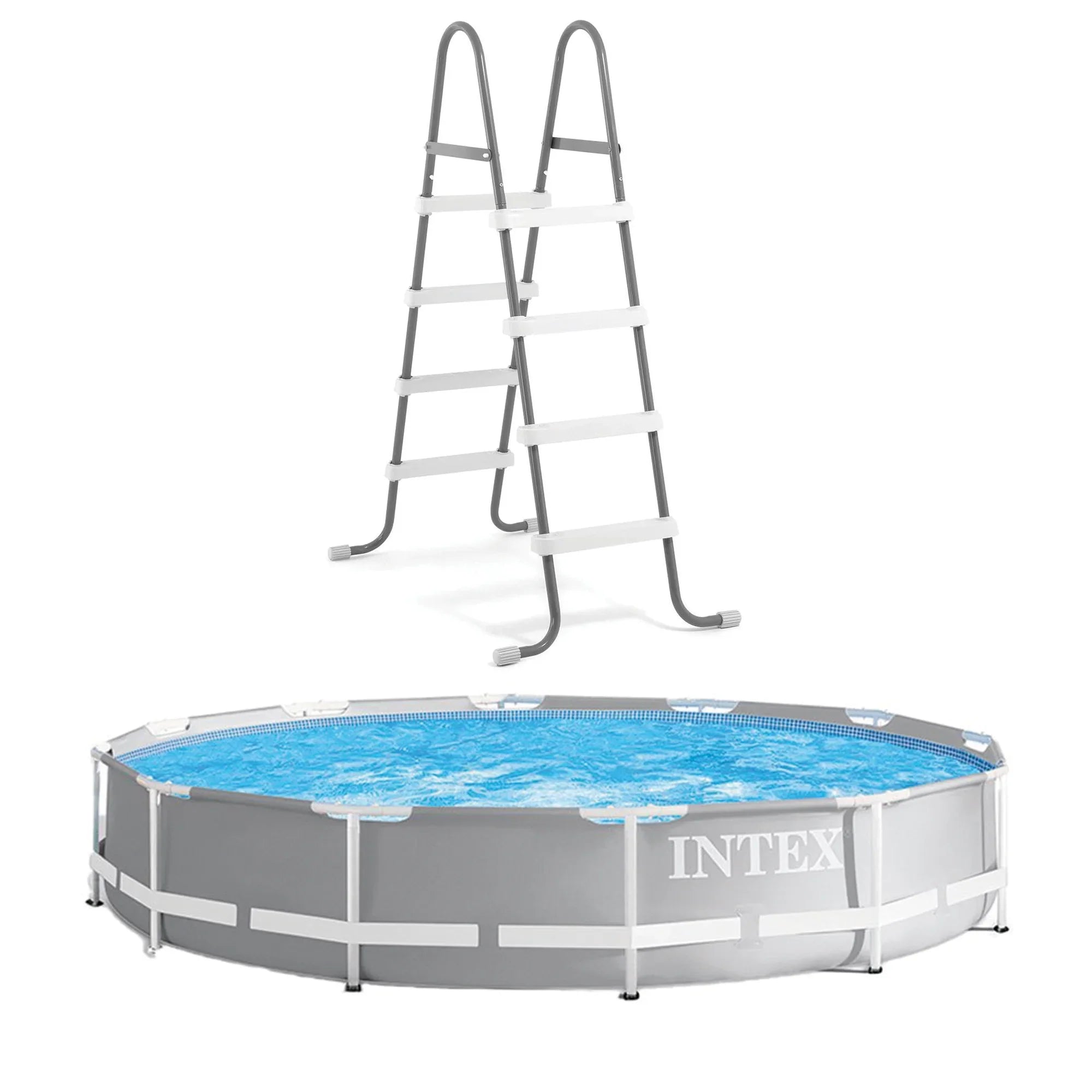 Prism Frame 12' x 30" Above Ground Swimming Pool Bundled with 48" Ground Ladder