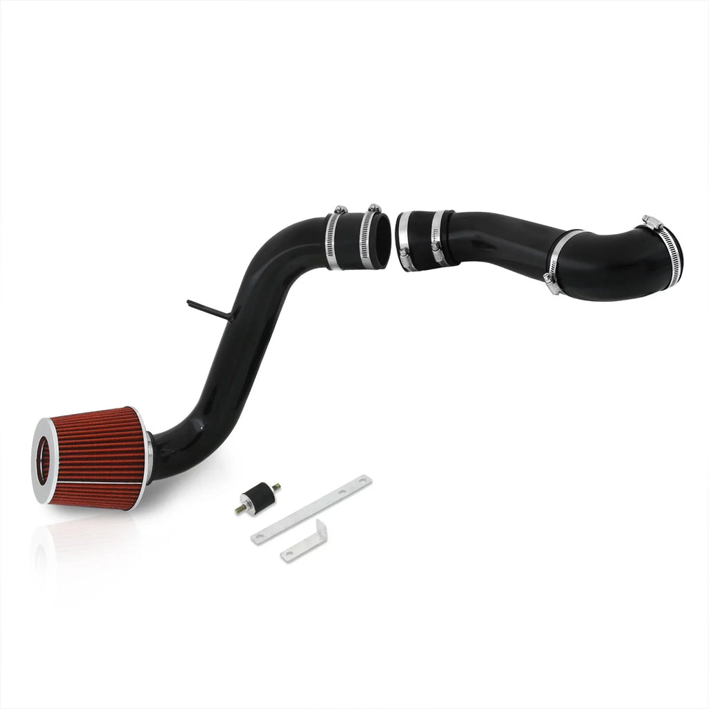 AJP Distributors Cold Air Intake CAI JDM Induction System Black Aluminum Piping Channel + Filter Compatible/Replacement For Mitsubishi Eclipse Galant 2.4L L4 3.0L V6 1999 2000 2001 2002 2003 2004 2005