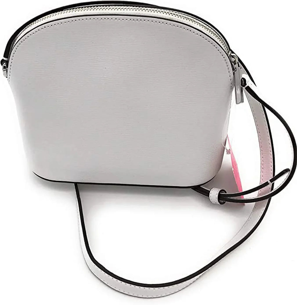 Kate Spade MEDIUM DOME CROSSBODY sylvia perforated optic white